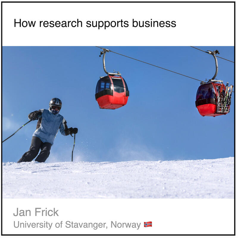 Download PDF: How research supports business by Jan Frick (University of Stavanger, Norway).